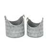 Kirkland's Home Decorative Accents-Galvanized Bead Handle Buckets, Set Of 2