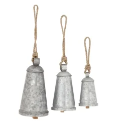 Kirkland's Home Decorative Accents-Galvanized Iron Hanging Bells, Set Of 3