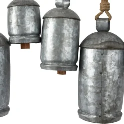 Kirkland's Home Decorative Accents-Galvanized Round Bells Wall Plaque