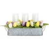 Kirkland's Home Arrangements & Greenery-Galvanized Spring Tulips Led Candle Centerpiece