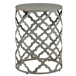 Kirkland's Home Accent & End Tables-Geometric Frame Metal Accent Table