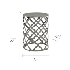 Kirkland's Home Accent & End Tables-Geometric Frame Metal Accent Table