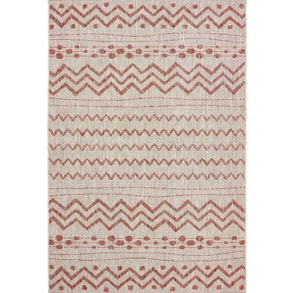 Kirkland's Home Outdoor Rugs-Geometric Stripe Sun Shower Outdoor Area Rug, 7X9