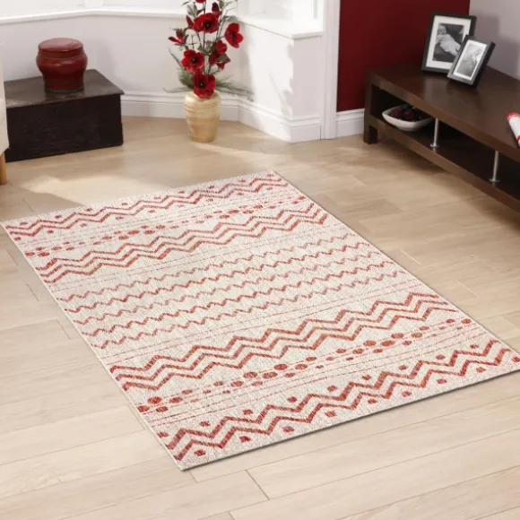 Kirkland's Home Outdoor Rugs-Geometric Stripe Sun Shower Outdoor Area Rug, 7X9