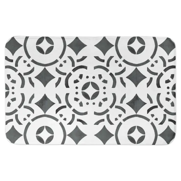 Kirkland's Home Bathroom Rugs-Geometric Tile Bath Mat