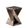 Kirkland's Home Accent & End Tables-Geometric Twist Wood Accent Table