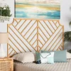 Kirkland's Home Beds & Headboards-Geometric Weave Rat Queen Headboard