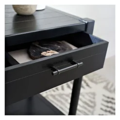 Kirkland's Home Accent & End Tables-Geometrical Industrial Pull Accent Table
