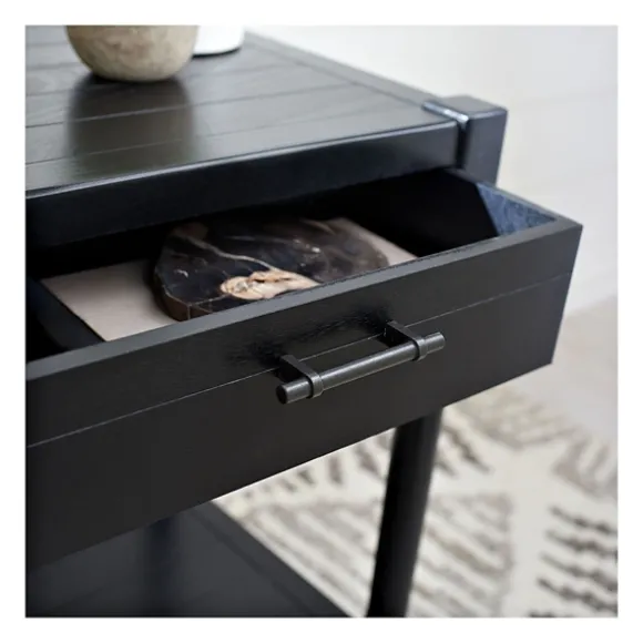 Kirkland's Home Accent & End Tables-Geometrical Industrial Pull Accent Table
