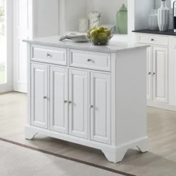 Kirkland's Home Kitchen Islands & Bar Carts-Gia All Marble Kitchen Island