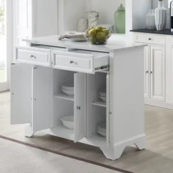 Kirkland's Home Kitchen Islands & Bar Carts-Gia All Marble Kitchen Island