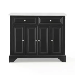 Kirkland's Home Kitchen Islands & Bar Carts-Gia Black And White Marble Kitchen Island