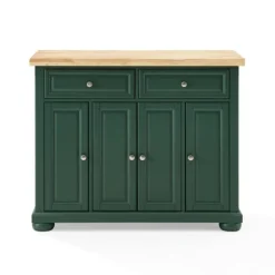 Kirkland's Home Kitchen Islands & Bar Carts-Gia Forest Green Wood Kitchen Island