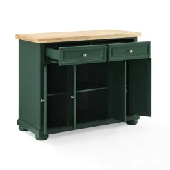 Kirkland's Home Kitchen Islands & Bar Carts-Gia Forest Green Wood Kitchen Island