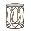 Kirkland's Home Accent & End Tables-Glass And Metal Accent Table