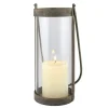 Kirkland's Home Lanterns-Glass And Rustic Metal Lantern