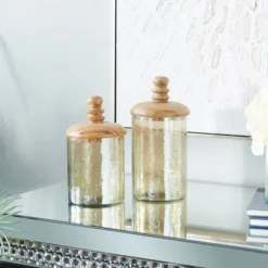 Kirkland's Home Decorative Bowls & Jars-Glass Jars, Set Of 2