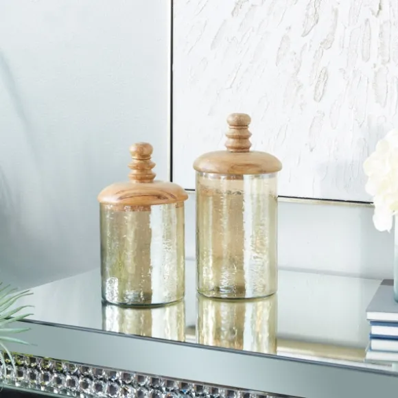 Kirkland's Home Decorative Bowls & Jars-Glass Jars, Set Of 2