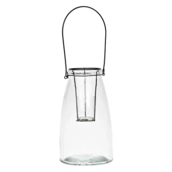 Kirkland's Home Lanterns-Glass Lantern With Metal Insert