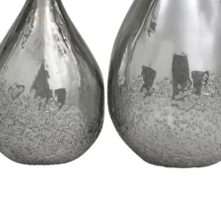 Kirkland's Home Vases-Glass Teardrop Textured Vases, Set Of 2