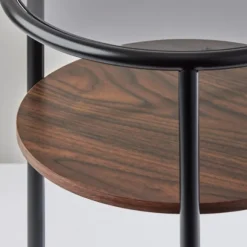 Kirkland's Home Accent & End Tables-Glass Top Accent Table With Wood Shelf