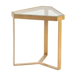 Kirkland's Home Accent & End Tables-Glass Top Triangle Accent Table