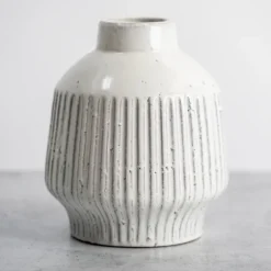 Kirkland's Home Vases-Glaze Ribbed Terracotta Vase, 12 In.