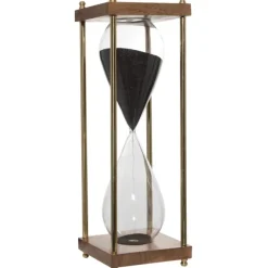 Kirkland's Home Decorative Accents-Gold And Brown Modern Hourglass