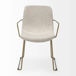Kirkland's Home Dining Chairs-Gold And Upholstered Dining Chair