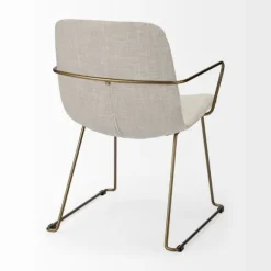 Kirkland's Home Dining Chairs-Gold And Upholstered Dining Chair