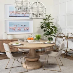 Kirkland's Home Dining Chairs-Gold And Upholstered Dining Chair