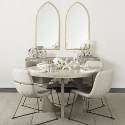 Kirkland's Home Dining Chairs-Gold And Upholstered Dining Chair