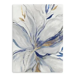 Kirkland's Home Canvas Art-Gold Charcoal Bloom Canvas Art Print, 24X32 In.