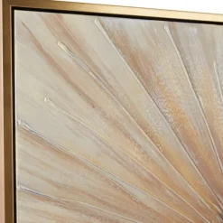 Kirkland's Home Canvas Art-Gold Contemporary Burst Framed Canvas Art Print