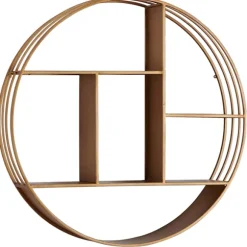 Kirkland's Home Shelves-Gold Industrial Circular Metal Shelf