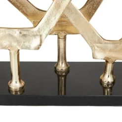 Kirkland's Home Statues & Figurines-Gold Marble Layered Geometric Loops Statue