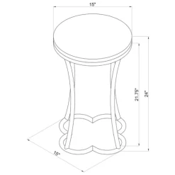 Kirkland's Home Accent & End Tables-Gold Metal And Capiz Shell Top Accent Table