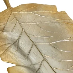 Kirkland's Home Decorative Trays-Gold Metal Leaf Tray