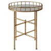 Kirkland's Home Accent & End Tables-Gold Metal Mirrored Tray Accent Table