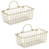 Kirkland's Home Wall Storage-Gold Metal Wire Cage Wall Baskets, Set Of 2