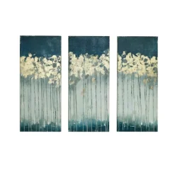 Kirkland's Home Canvas Art-Gold Midnight Forest Canvas Art Prints, Set Of 3