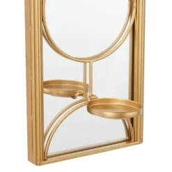 Kirkland's Home Sconces-Gold Mirrored Geometric Sconce