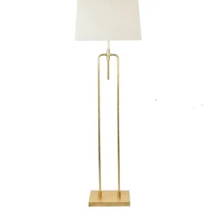 Kirkland's Home Floor Lamps-Gold Salinas Metal Floor Lamp