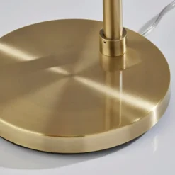 Kirkland's Home Floor Lamps-Gold Smoked Glass Floor Lamp