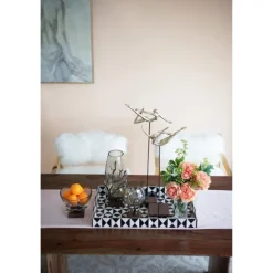 Kirkland's Home Decorative Bowls & Jars-Gold Tipped Walnut Wood Glass Bowl