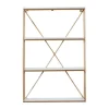 Kirkland's Home Shelves-Gold X-Frame Daisy White Wood Wall Shelf
