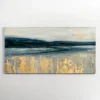 Kirkland's Home Canvas Art-Golden Turquoise Abstract Canvas Wall Art
