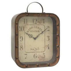 Kirkland's Home Decorative Accents-Grand Central Station Rustic Tabletop Clock