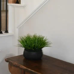 Kirkland's Home Arrangements & Greenery-Grass Arrangement In Black Ceramic Bowl