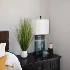 Kirkland's Home Arrangements & Greenery-Grass Arrangement In White Ribbed Pot